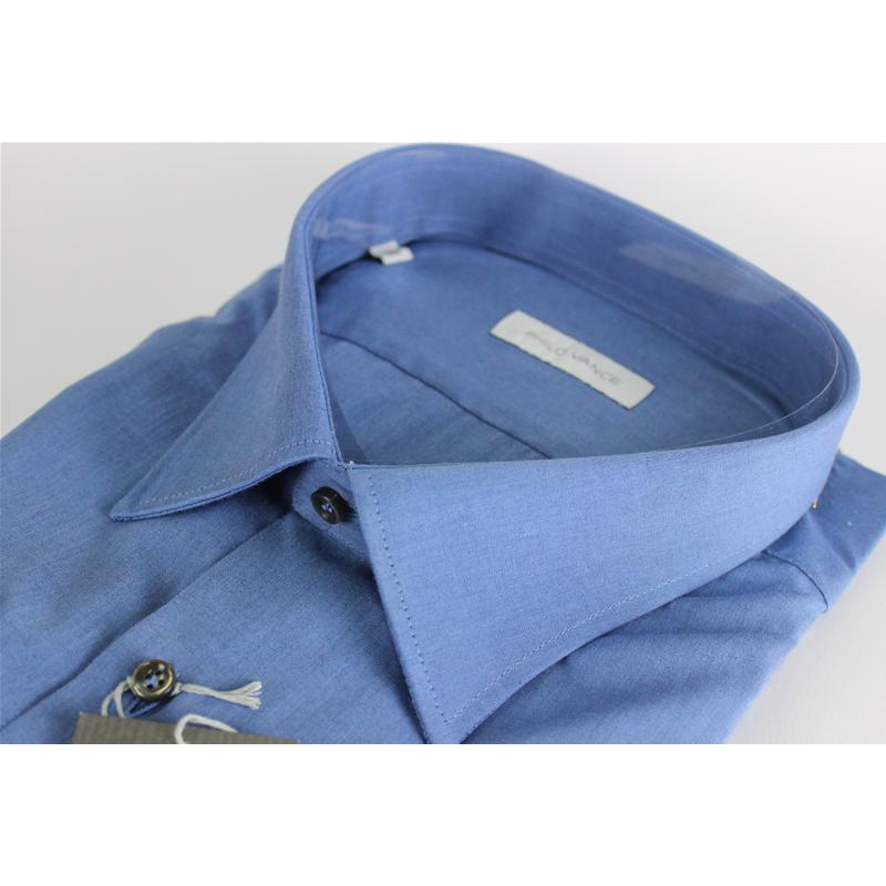 CAMICIA UOMO CALIBRATA 100% COTONE COLLO TG 50-51-52-53-54 PHILO VANCE 2 COLORI
