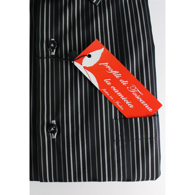 CAMICIA UOMO 100% COTONE LAVORAZIONE ARTIGIANALE MADE IN ITALY 39-46 REGULAR RIGHE