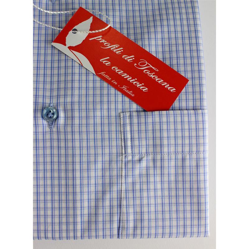 CAMICIA UOMO 100% COTONE LAVORAZIONE ARTIGIANALE MADE IN ITALY 39-46 REGULAR QUADRI