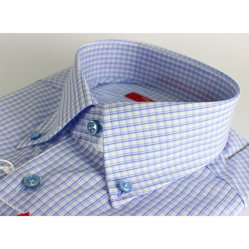 CAMICIA UOMO 100% COTONE LAVORAZIONE ARTIGIANALE MADE IN ITALY 39-46 REGULAR QUADRI
