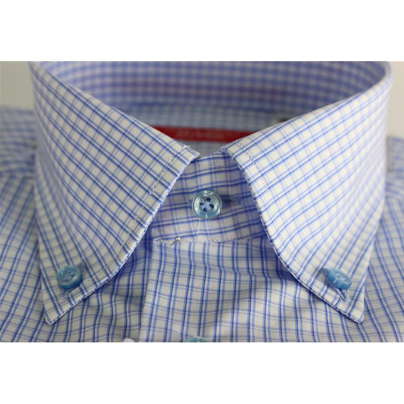 CAMICIA UOMO 100% COTONE LAVORAZIONE ARTIGIANALE MADE IN ITALY 39-46 REGULAR QUADRI