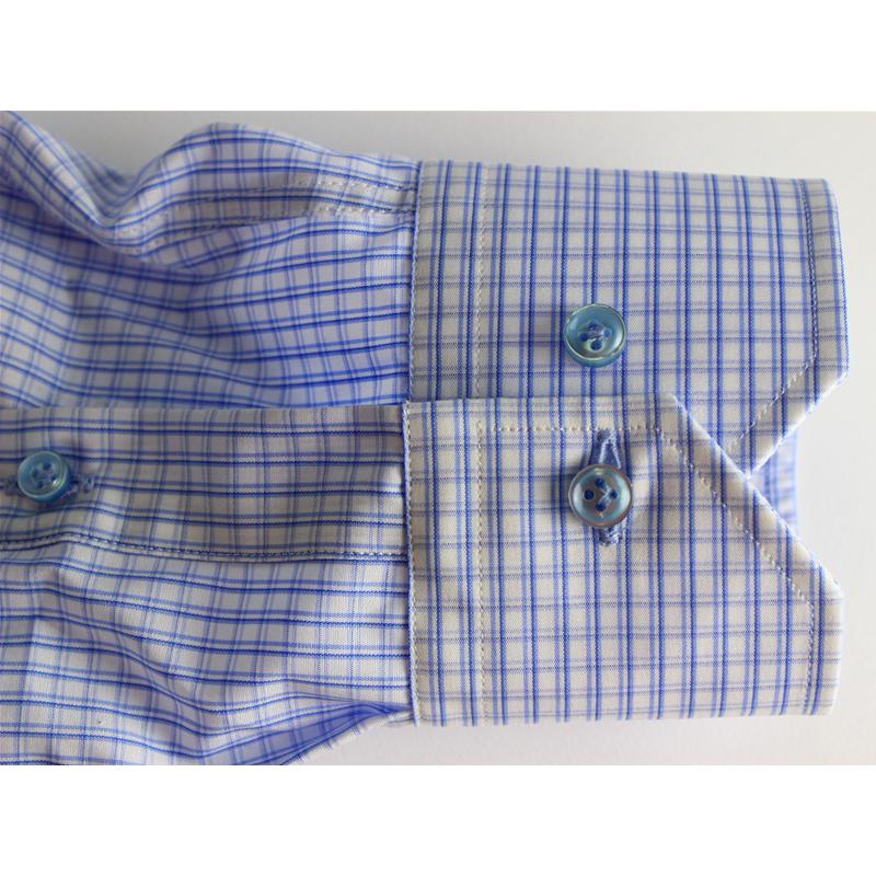CAMICIA UOMO 100% COTONE LAVORAZIONE ARTIGIANALE MADE IN ITALY 39-46 REGULAR QUADRI