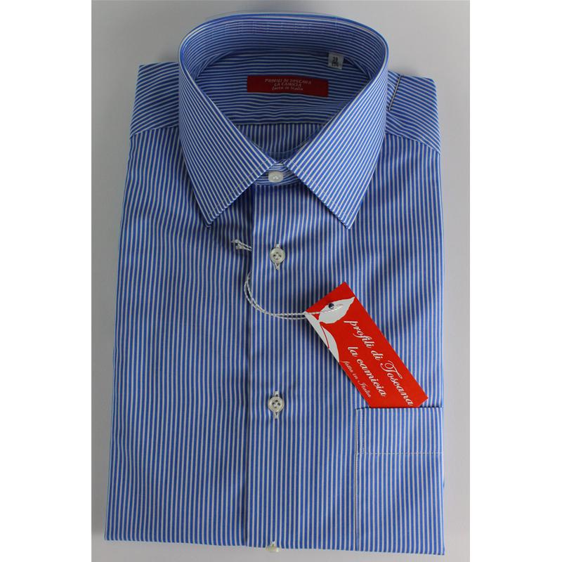 CAMICIA UOMO 100% COTONE LAVORAZIONE ARTIGIANALE MADE IN ITALY 39-50 REGULAR RIGHE