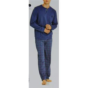 .PIGIAMA UOMO RAGNO 100% COTONE SERAFINO PANTALONE QUADRI ART.N26711