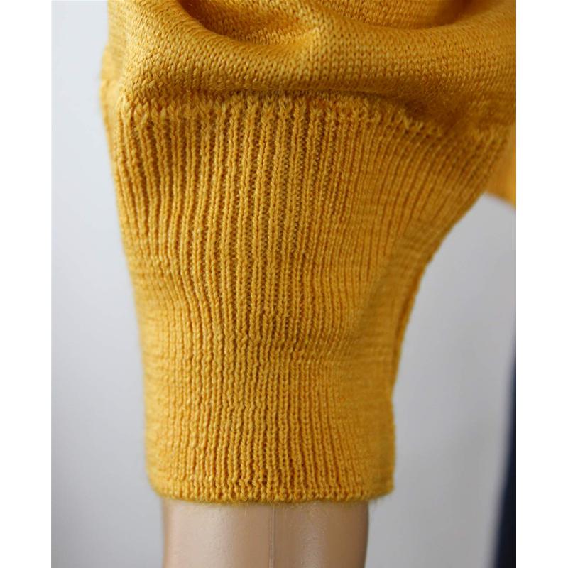 .MAGLIA POLO DONNA 3 BOTTONI.LANA MERINOS 80% MADE IN ITALY S-M-L-XL-XXL GIALLO