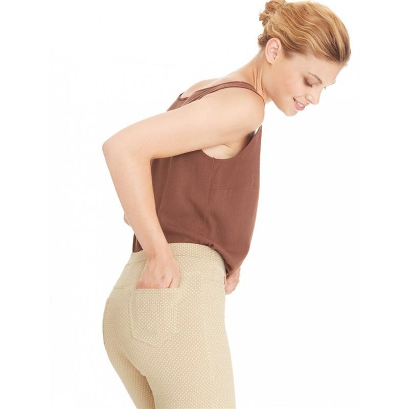 PANTALONE DONNA RAGNO COTONE ELASTICIZZATO FANTASIA 71714Z