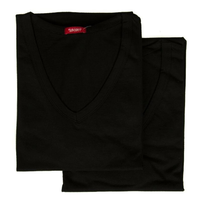 MAGLIA UOMO RAGNO COTONE MANICA CORTA SCOLLO V CONFEZIONE 2 PEZZI 601418