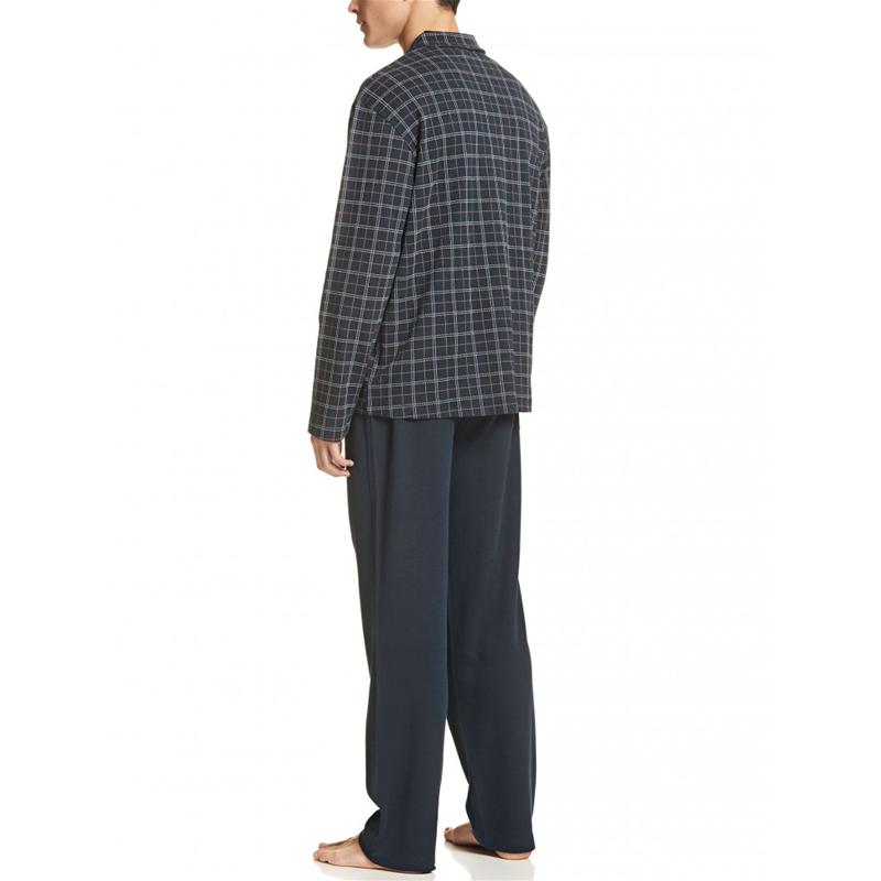 PIGIAMA UOMO RAGNO COTONE INVERNALE INTERLOCK APERTO CON COLLO ART.U067N7 TG.46-60