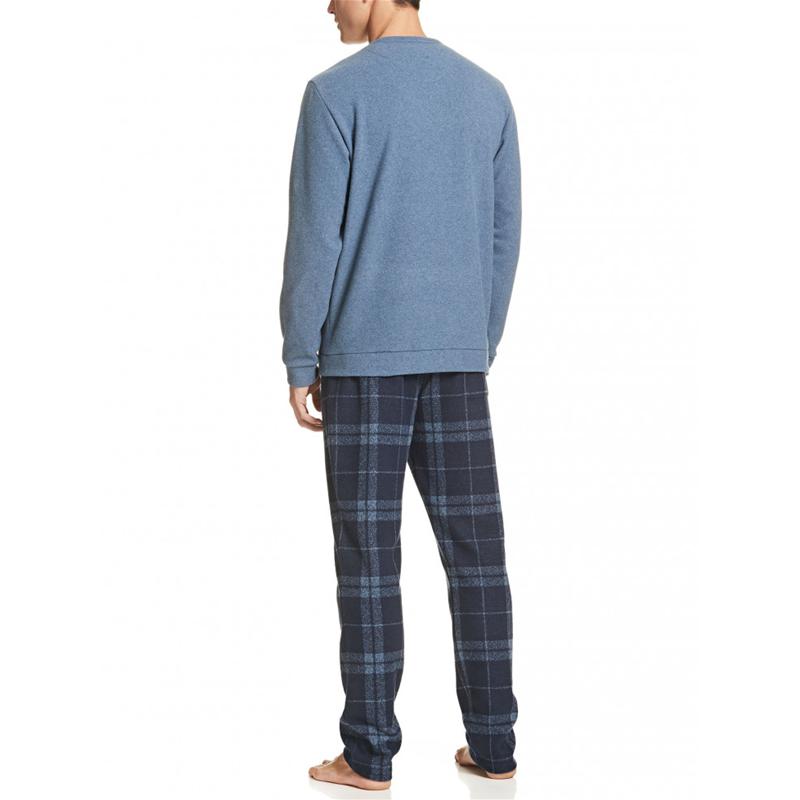 PIGIAMA UOMO RAGNO FELPA SERAFINO PUNTO MILANO PANTALONE QUADRI ART.U066N1