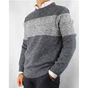 GOLF UOMO GIROCOLLO.60% LANA MADE IN ITALY FANTASIA PARICOLLO