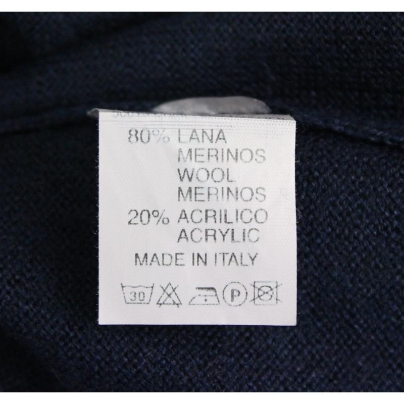 .MAGLIA DONNA PARICOLLO.LANA MERINOS 80% MADE IN ITALY S-M-L-XL-XXL BLU