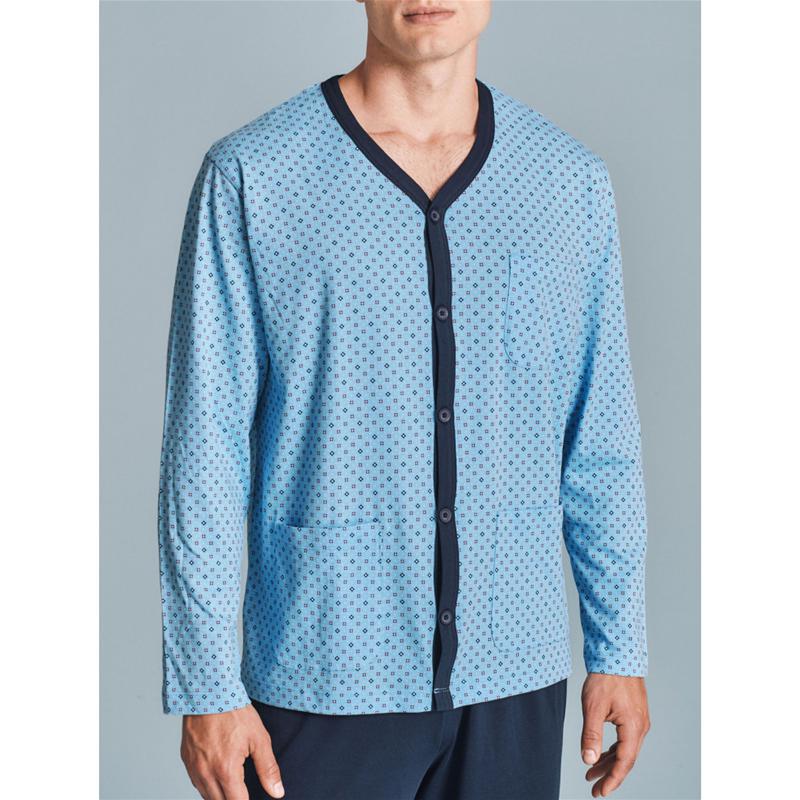 .PIGIAMA UOMO RAGNO APERTO COTONE BOTTONI ART.U090N6
