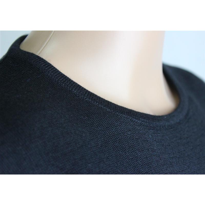 MAGLIA DONNA PARICOLLO.LANA MERINOS 80% MADE IN ITALY S-M-L-XL-XXL NERO