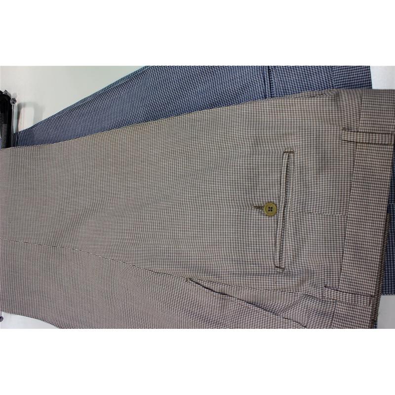 PANTALONE UOMO CLASSICO COTONE A QUADRETTI MADE IN ITALY