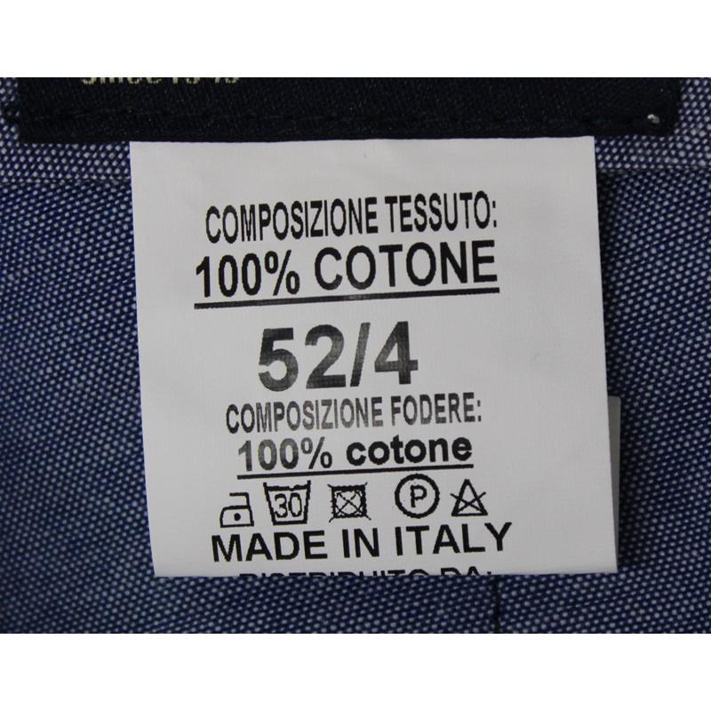 PANTALONE UOMO CLASSICO COTONE A QUADRETTI MADE IN ITALY