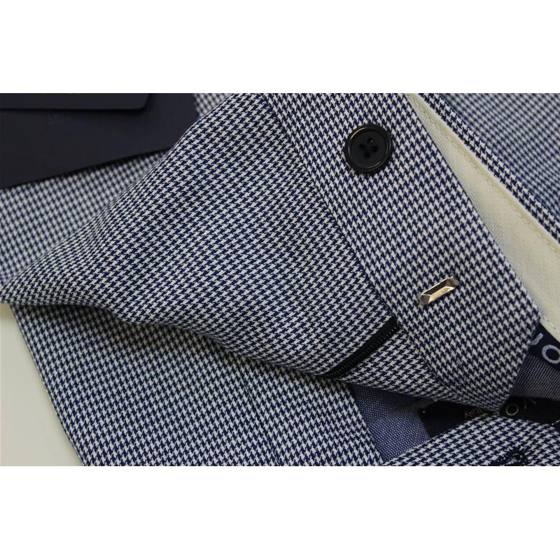 PANTALONE UOMO CLASSICO COTONE A QUADRETTI MADE IN ITALY