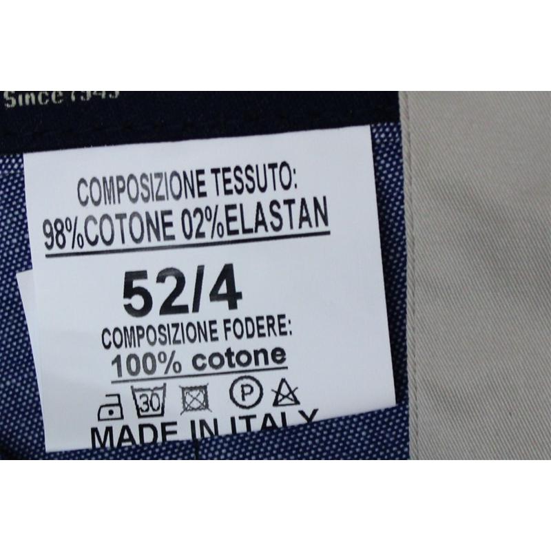 PANTALONE UOMO CLASSICO MADE IN ITALY COTONE ELASTICIZZATO ANCHE TAGLIE FORTI