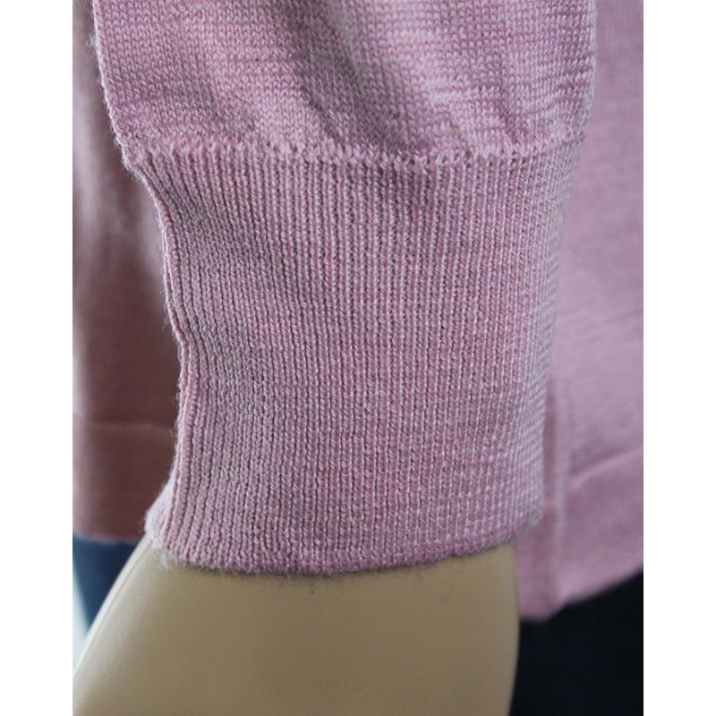 MAGLIA DONNA PARICOLLO.LANA MERINOS 80% MADE IN ITALY S-M-L-XL-XXL ROSA