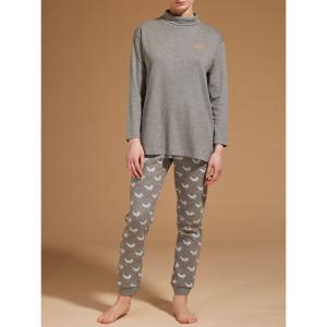 .PIGIAMA DONNA RAGNO CALDO COTONE D529N3