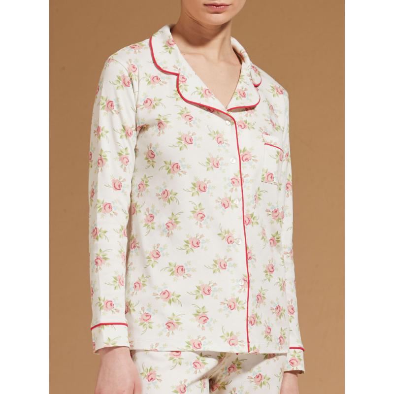 PIGIAMA DONNA RAGNO CALDO COTONE APERTO D525N7