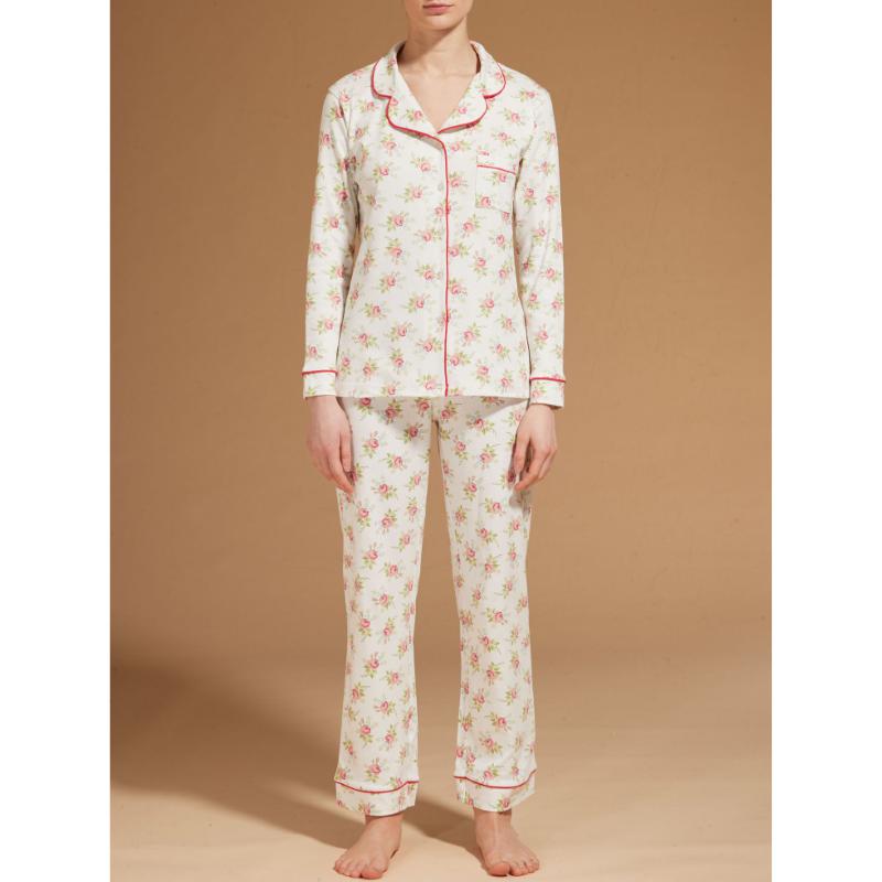 PIGIAMA DONNA RAGNO CALDO COTONE APERTO D525N7