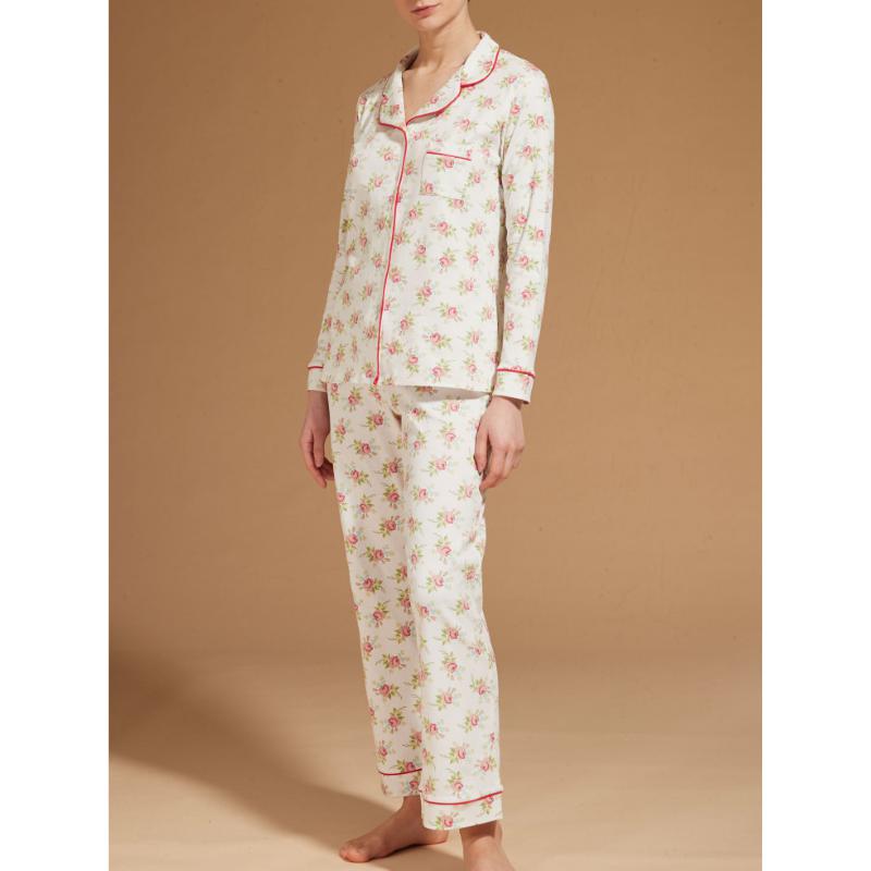 PIGIAMA DONNA RAGNO CALDO COTONE APERTO D525N7
