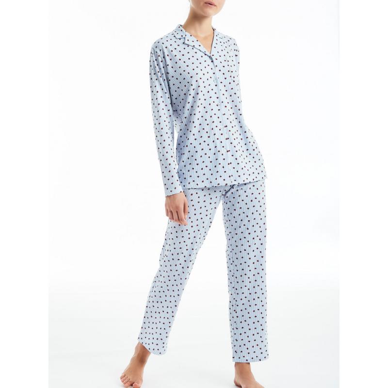 PIGIAMA DONNA RAGNO COTONE APERTO D874N7