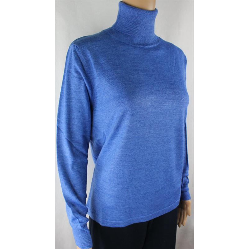 .MAGLIA DONNA CICLISTA.MADE IN ITALY.LANA MERINOS 80% M-L-XL-XXL DOLCEVITA AZZURRO