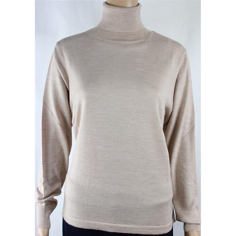 MAGLIA DONNA CICLISTA.MADE IN ITALY.LANA MERINOS 80% M-L-XL-XXL DOLCEVITA BEIGE