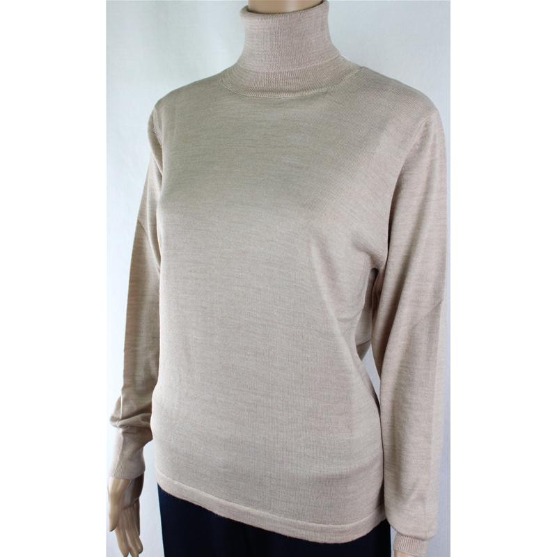 MAGLIA DONNA CICLISTA.MADE IN ITALY.LANA MERINOS 80% M-L-XL-XXL DOLCEVITA BEIGE