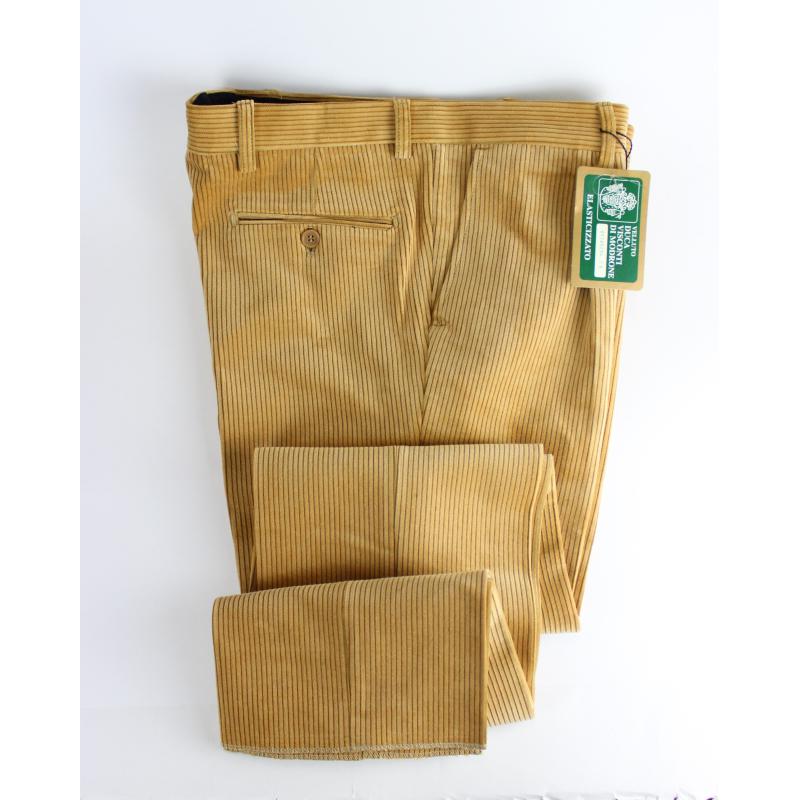 .PANTALONE VELLUTO VISCONTI DI MODRONE ELASTICIZZATO MADE IN ITALY FINO ALLA TG.75