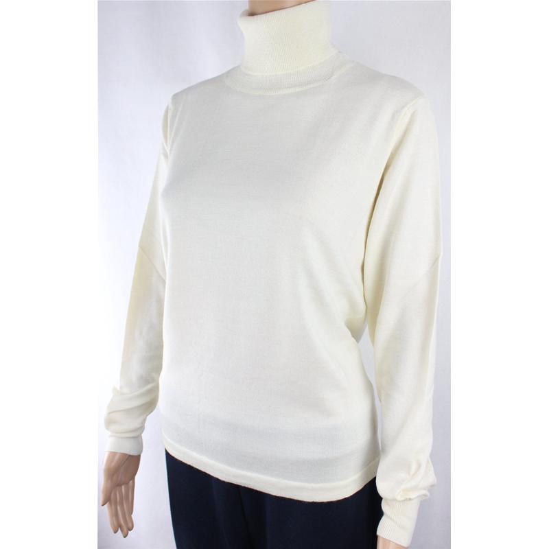 MAGLIA DONNA CICLISTA.MADE IN ITALY.LANA MERINOS 80% M-L-XL-XXL DOLCEVITA PANNA