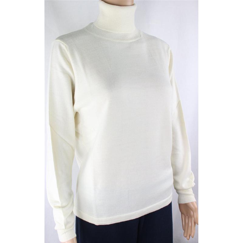 MAGLIA DONNA CICLISTA.MADE IN ITALY.LANA MERINOS 80% M-L-XL-XXL DOLCEVITA PANNA