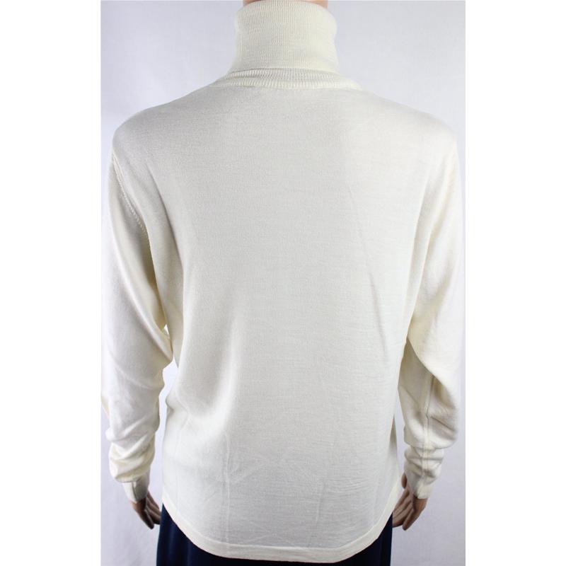 MAGLIA DONNA CICLISTA.MADE IN ITALY.LANA MERINOS 80% M-L-XL-XXL DOLCEVITA PANNA