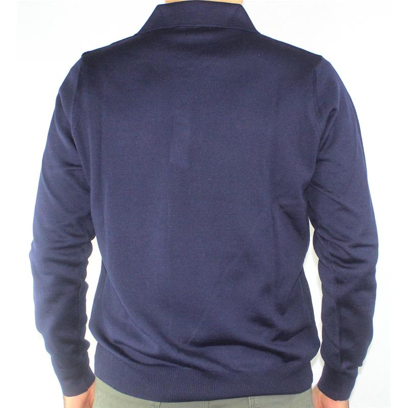 .MAGLIA UOMO POLO 3 BOTTONI.LANA MERINOS 80%.MADE IN ITALY M-3XL BLU