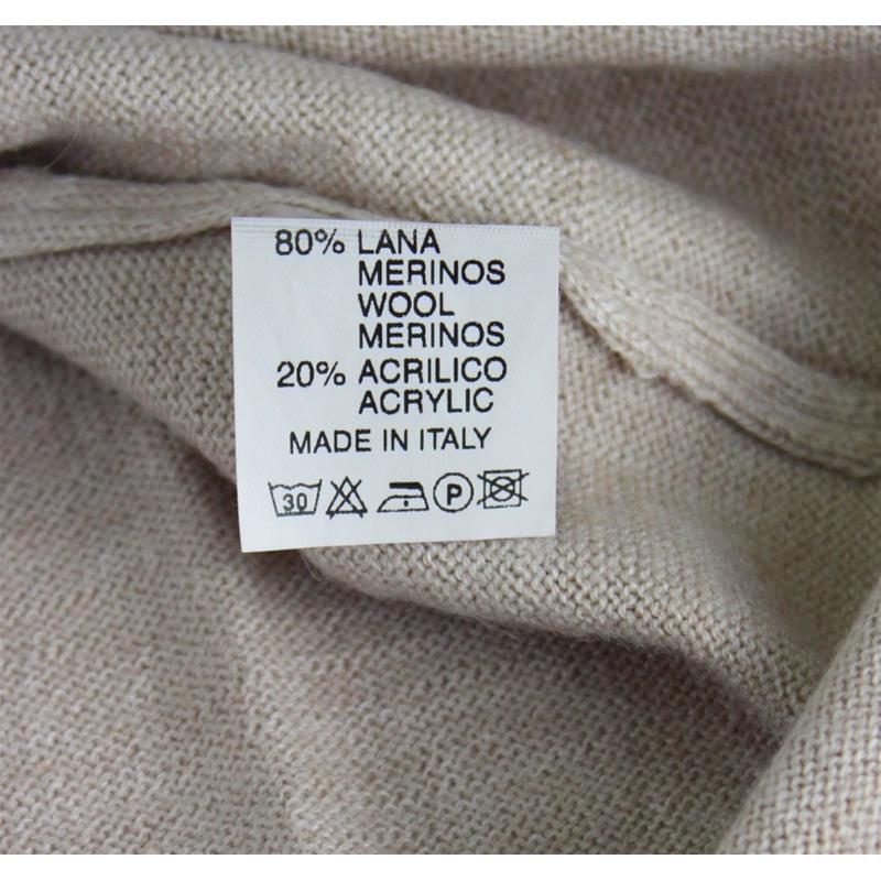 .MAGLIA UOMO POLO 3 BOTTONI.LANA MERINOS 80%.MADE IN ITALY M-3XL SABBIA