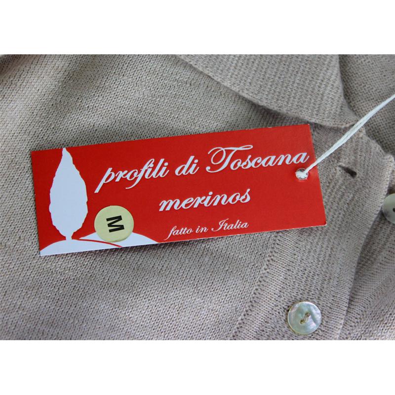 .MAGLIA UOMO POLO 3 BOTTONI.LANA MERINOS 80%.MADE IN ITALY M-3XL SABBIA