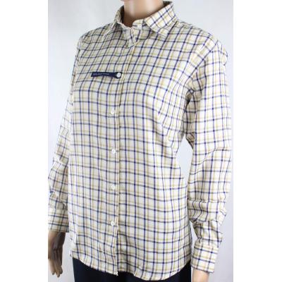 CAMICETTA FLANELLA DA DONNA 100% COTONE QUADRI TG.S-XXL VESTIBILITÀ CLASSICA 10