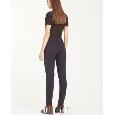 PANTALONE DONNA RAGNO COTONE ELASTICIZZATO FANTASIA NERO 70362Z