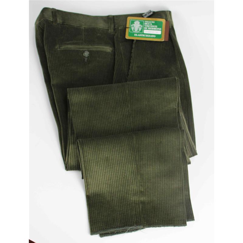 .PANTALONE VELLUTO VISCONTI DI MODRONE ELASTICIZZATO MADE IN ITALY FINO ALLA TG.75