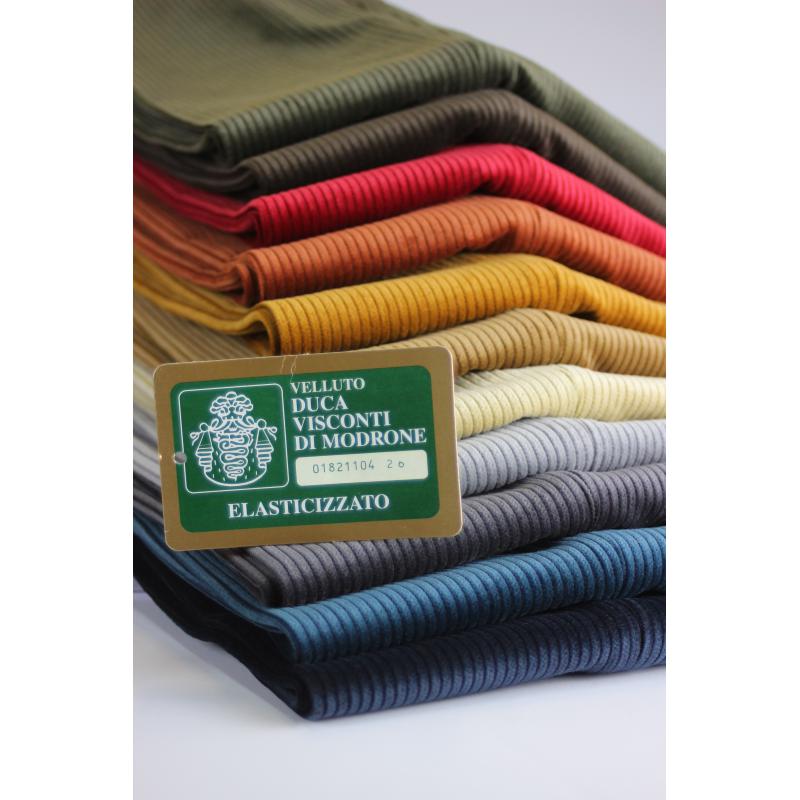 . PANTALONE UOMO VELLUTO VISCONTI DI MODRONE ELASTICIZZATO 13 COLORI ANCHE TAGLIE FORTI FINO ALLA TG.71