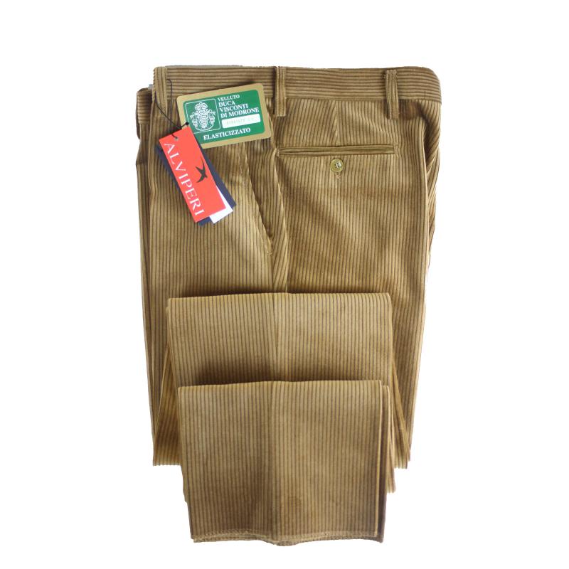 . PANTALONE UOMO VELLUTO VISCONTI DI MODRONE ELASTICIZZATO 13 COLORI ANCHE TAGLIE FORTI FINO ALLA TG.71