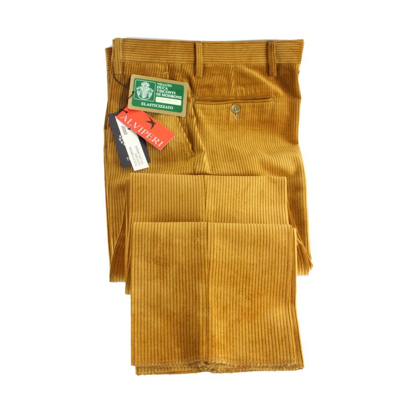. PANTALONE UOMO VELLUTO VISCONTI DI MODRONE ELASTICIZZATO 13 COLORI ANCHE TAGLIE FORTI FINO ALLA TG.71