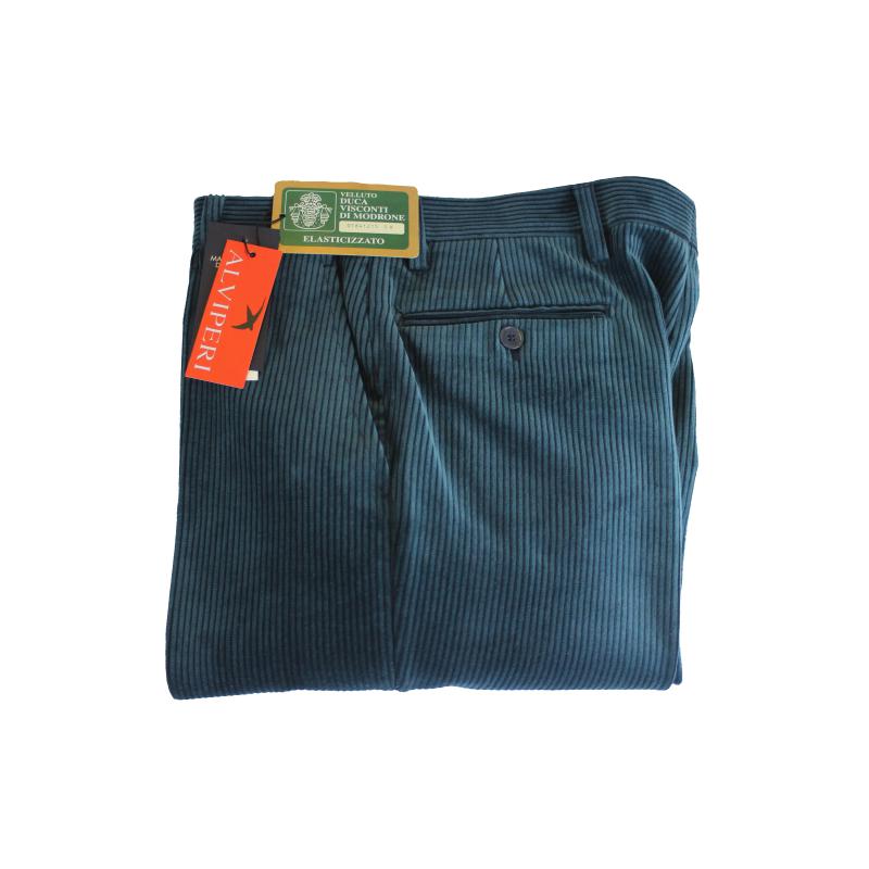 . PANTALONE UOMO VELLUTO VISCONTI DI MODRONE ELASTICIZZATO 13 COLORI ANCHE TAGLIE FORTI FINO ALLA TG.71