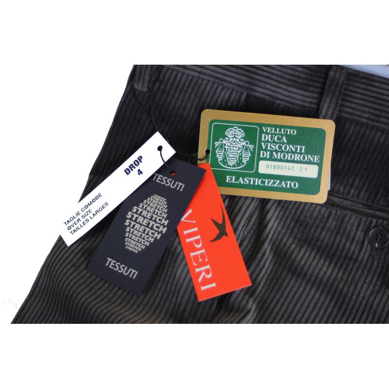 . PANTALONE UOMO VELLUTO VISCONTI DI MODRONE ELASTICIZZATO 13 COLORI ANCHE TAGLIE FORTI FINO ALLA TG.71