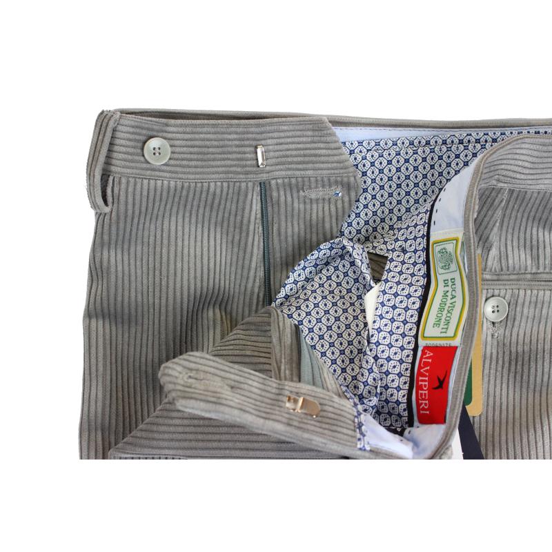 . PANTALONE UOMO VELLUTO VISCONTI DI MODRONE ELASTICIZZATO 13 COLORI ANCHE TAGLIE FORTI FINO ALLA TG.71