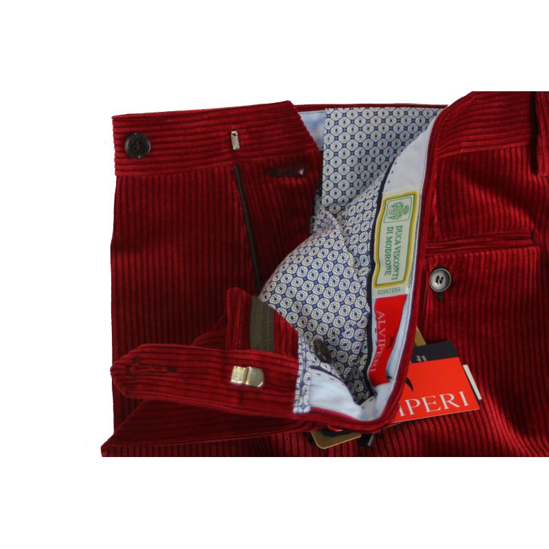 . PANTALONE UOMO VELLUTO VISCONTI DI MODRONE ELASTICIZZATO 13 COLORI ANCHE TAGLIE FORTI FINO ALLA TG.71