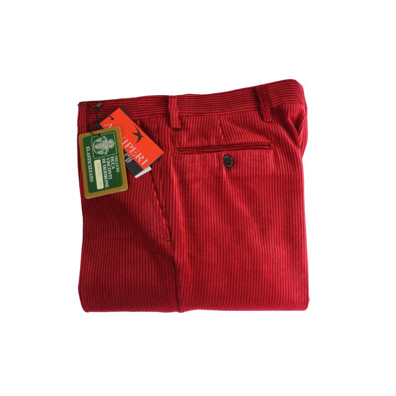 . PANTALONE UOMO VELLUTO VISCONTI DI MODRONE ELASTICIZZATO 13 COLORI ANCHE TAGLIE FORTI FINO ALLA TG.71