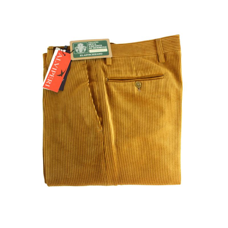 . PANTALONE UOMO VELLUTO VISCONTI DI MODRONE ELASTICIZZATO 13 COLORI ANCHE TAGLIE FORTI FINO ALLA TG.71