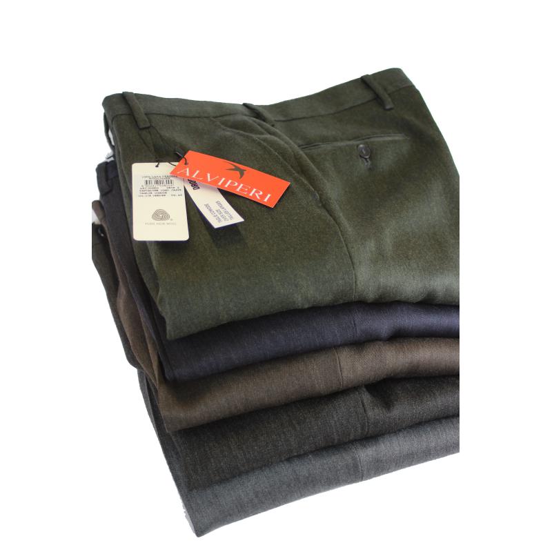 PANTALONE UOMO CLASSICO PURA LANA JASPÈ VESTIBILITÀ COMODA TAGLIE FORTI E CALIBRATE FINO ALLA TG.71